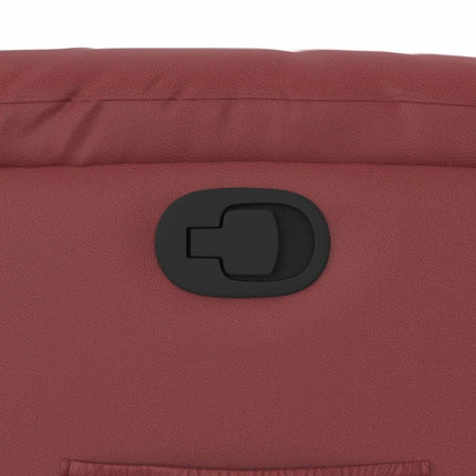 Poltrona Reclinabile Rosso Vino in Similpelle
