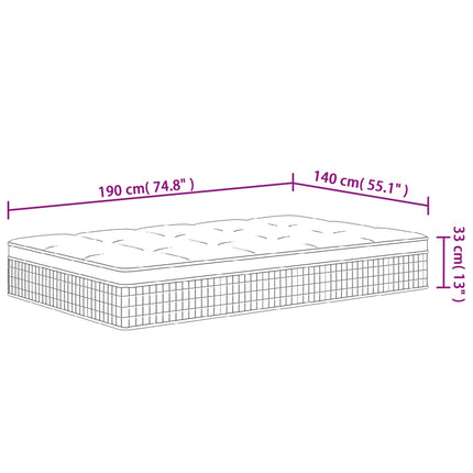 Materasso a Molle Insacchettate Medio Plus 140x190 cm