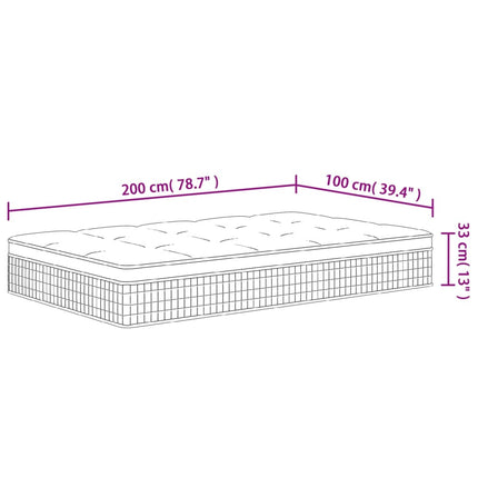 Materasso a Molle Insacchettate Medio Plus 100x200 cm