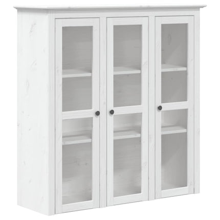 Credenza BODO 115,5x43x200,5 cm Legno Massello di Pino Bianco