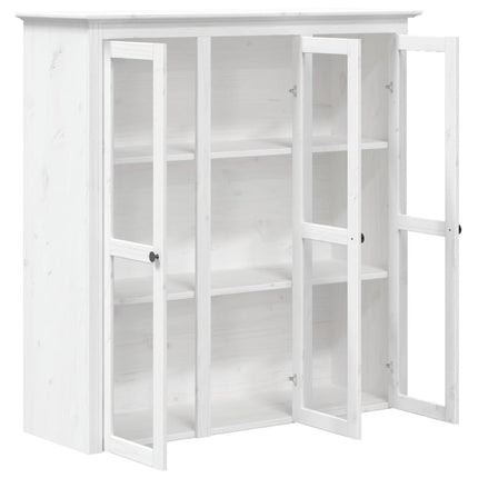 Credenza BODO 115,5x43x200,5 cm Legno Massello di Pino Bianco