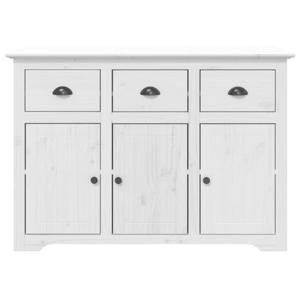 Credenza BODO 115,5x43x200,5 cm Legno Massello di Pino Bianco
