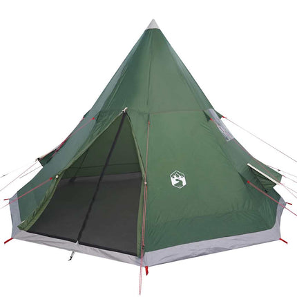 Tenda da Campeggio Tipi per 4 Persone Verde Impermeabile