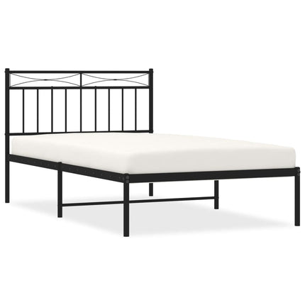 Giroletto con Testiera in Metallo Nero 107x203 cm