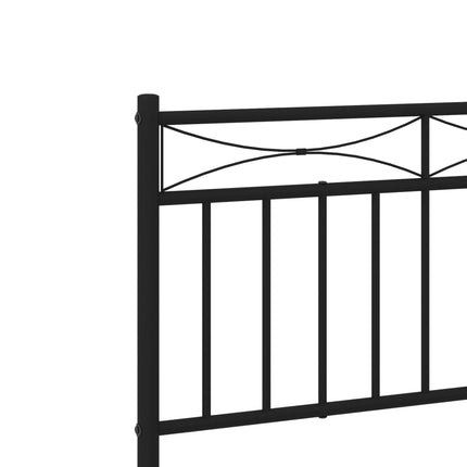Giroletto con Testiera in Metallo Nero 107x203 cm