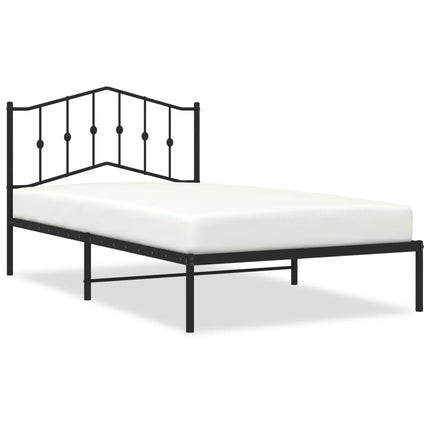Giroletto con Testiera in Metallo Nero 107x203 cm