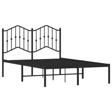 Giroletto con Testiera in Metallo Nero 120x190 cm
