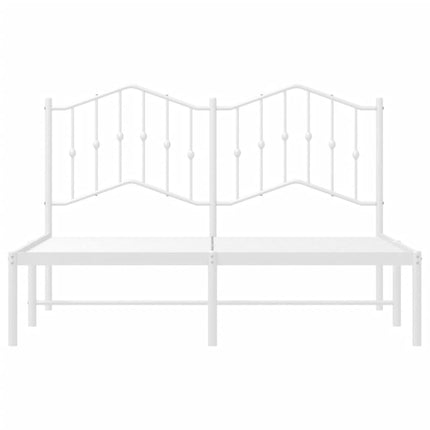 Giroletto con Testiera Metallo Bianco 140x190 cm
