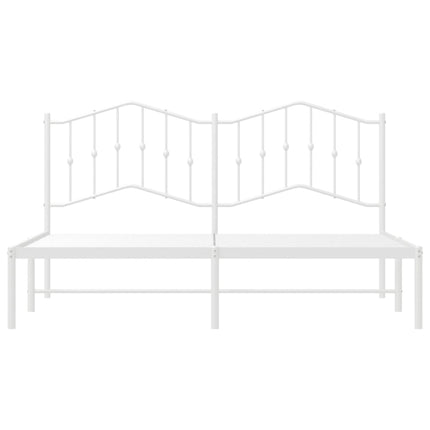 Giroletto con Testiera Metallo Bianco 160x200 cm