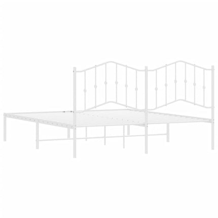 Giroletto con Testiera Metallo Bianco 160x200 cm