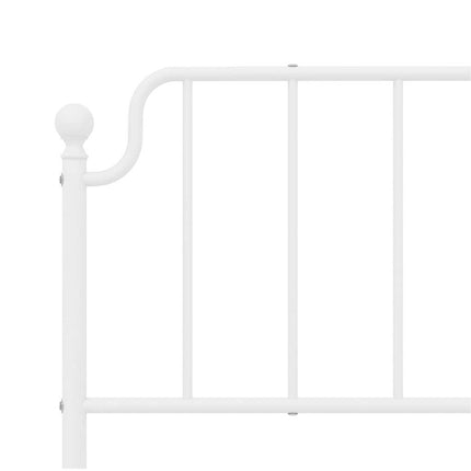 Giroletto con Testiera Metallo Bianco 183x213 cm