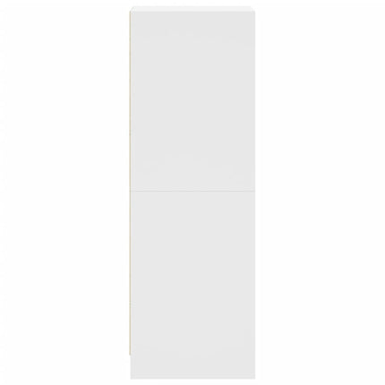 Credenza con Ante in Vetro Bianca 35x37x109 cm