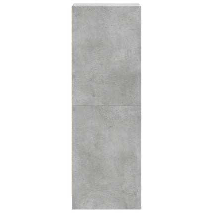 Credenza con Ante in Vetro Grigio Cemento 35x37x109 cm