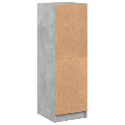 Credenza con Ante in Vetro Grigio Cemento 35x37x109 cm