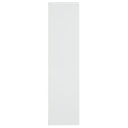 Credenza con Ante in Vetro Bianca 35x37x142 cm