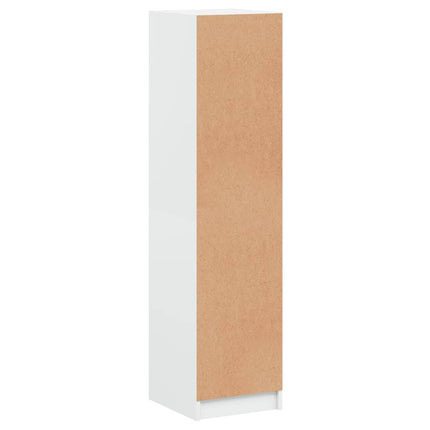 Credenza con Ante in Vetro Bianca 35x37x142 cm