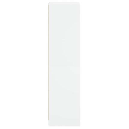 Credenza con Anta in Vetro Bianca 35x37x142 cm