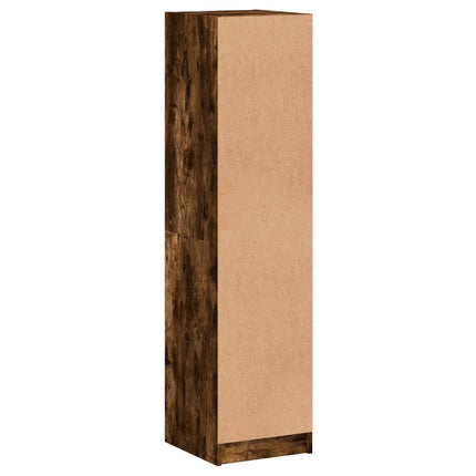 Credenza con Anta in Vetro Rovere Fumo 35x37x142 cm