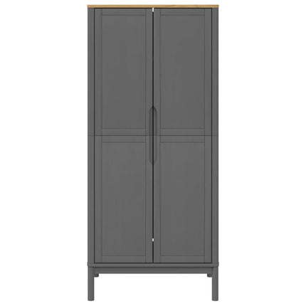 Armadio FLORO 77x53x171 cm in Legno Massello di Pino Grigio