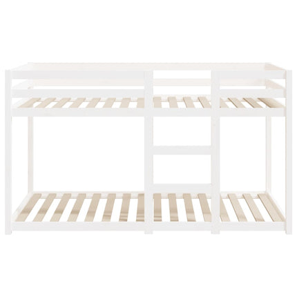 Letto a Castello senza Materasso Bianco 90x190cm Massello Pino