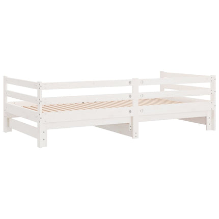 Divano Letto con Letto Estraibile Bianco 90x190cm Massello Pino