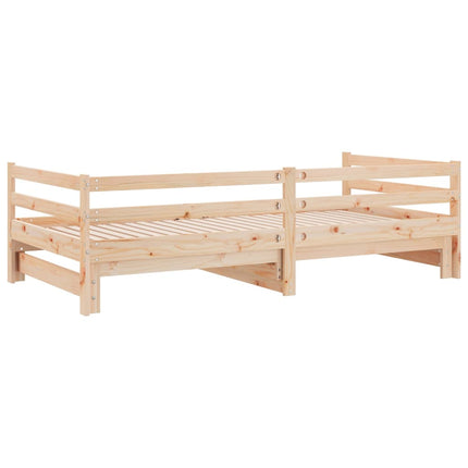 Divano Letto con Letto Estraibile 90x200cm Legno Massello Pino