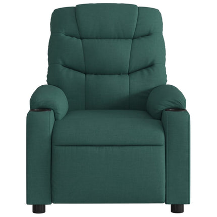 Poltrona Elettrica Reclinabile Verde Scuro in Tessuto
