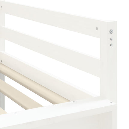 Letto a Soppalco con Tunnel Bambini Blu 90x190cm Massello Pino