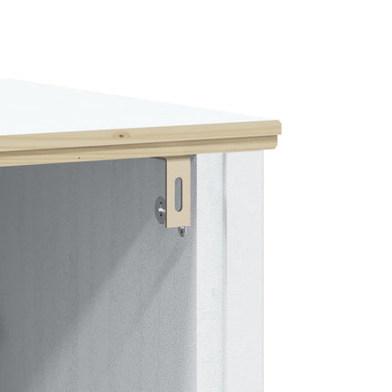 Set Mobili da Bagno 3 pz BERG Bianco in Legno Massello di Pino