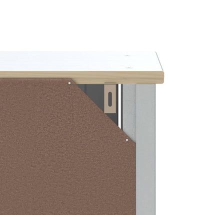Set Mobili da Bagno 4 pz BERG Bianco in Legno Massello di Pino
