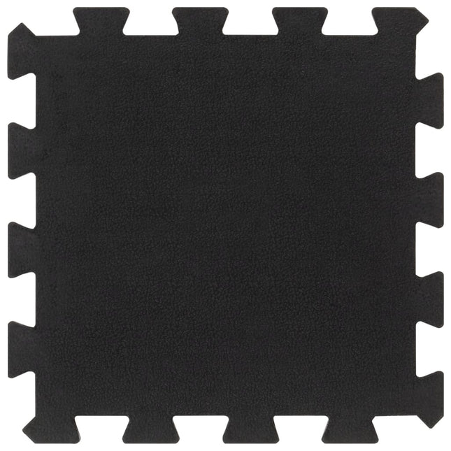 Piastrelle per Pavimenti in Gomma 4 pz Nere 16 mm 30x30 cm