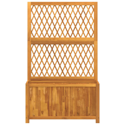 Fioriera con Traliccio 100x32x165 cm Legno Massello di Acacia