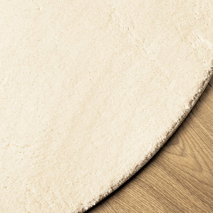 Tappeto a Pelo Corto HUARTE Morbido e Lavabile Crema Ã˜ 100 cm