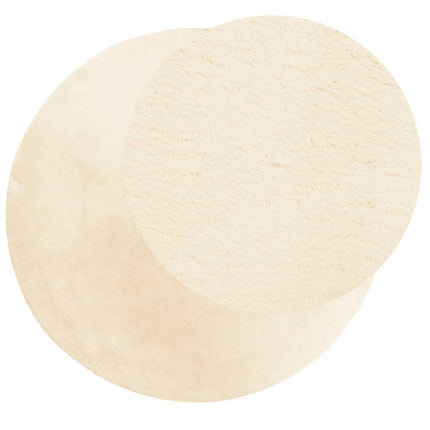 Tappeto a Pelo Corto HUARTE Morbido e Lavabile Crema ÃƒËœ 120 cm