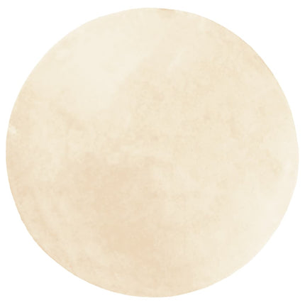 Tappeto a Pelo Corto HUARTE Morbido e Lavabile Crema Ã˜ 200 cm
