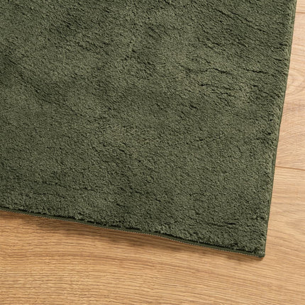 Tappeto Pelo Corto HUARTE Morbido Lavabile Verde Bosco 80x250cm