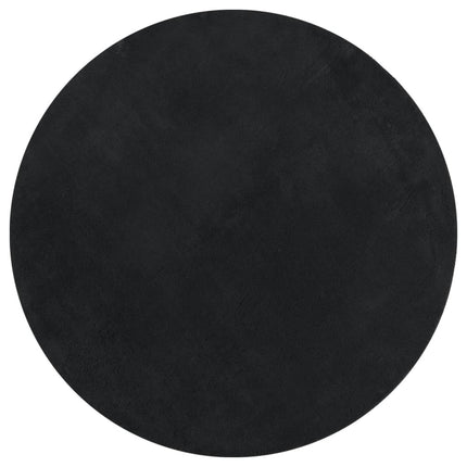Tappeto a Pelo Corto HUARTE Morbido e Lavabile Nero ÃƒËœ 100 cm