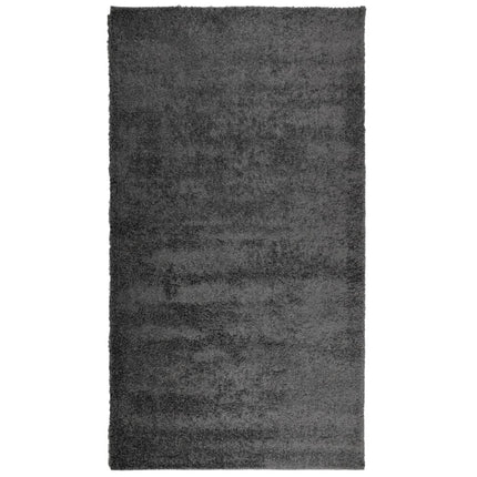 Tappeto Shaggy a Pelo Lungo Moderno Antracite 60x110 cm