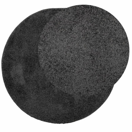 Tappeto Shaggy PAMPLONA a Pelo Lungo Moderno Antracite Ã˜ 280 cm