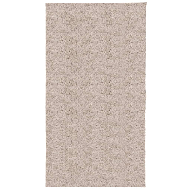 Tappeto Shaggy PAMPLONA a Pelo Lungo Moderno Beige 80x250 cm
