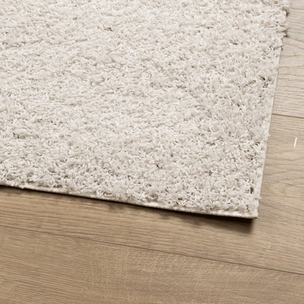 Tappeto Shaggy PAMPLONA a Pelo Lungo Moderno Crema 80x200 cm