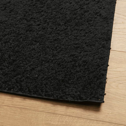 Tappeto Shaggy PAMPLONA a Pelo Lungo Moderno Nero 120x170 cm