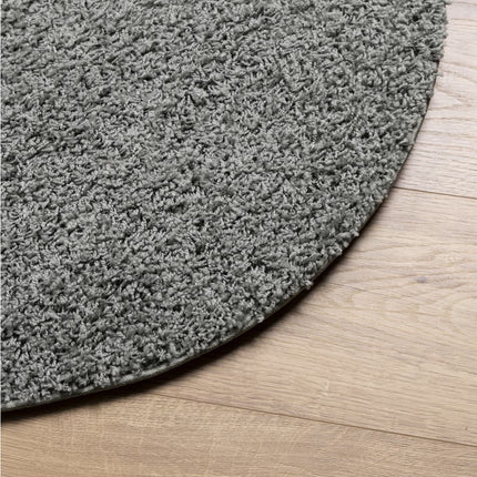 Tappeto Shaggy PAMPLONA a Pelo Lungo Moderno Verde Ø 280 cm