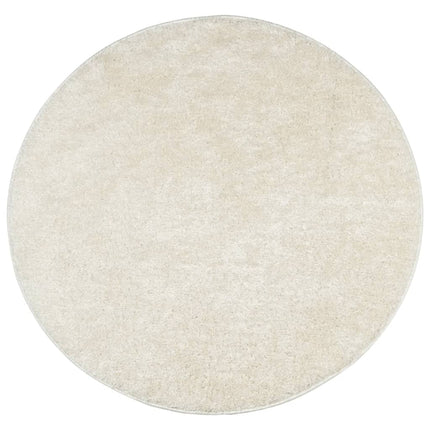 Tappeto a Pelo Lucido Lungo ISTAN Effetto Crema Ã˜ 120 cm