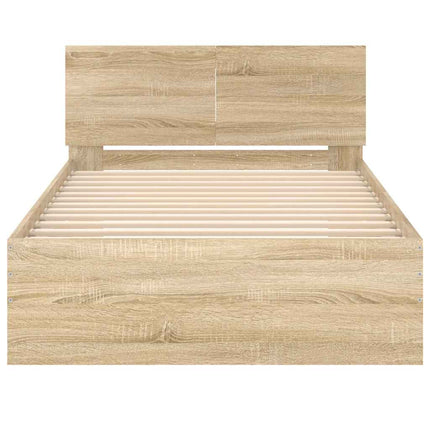 Giroletto senza Materasso con Testiera Rovere Sonoma 100x200 cm
