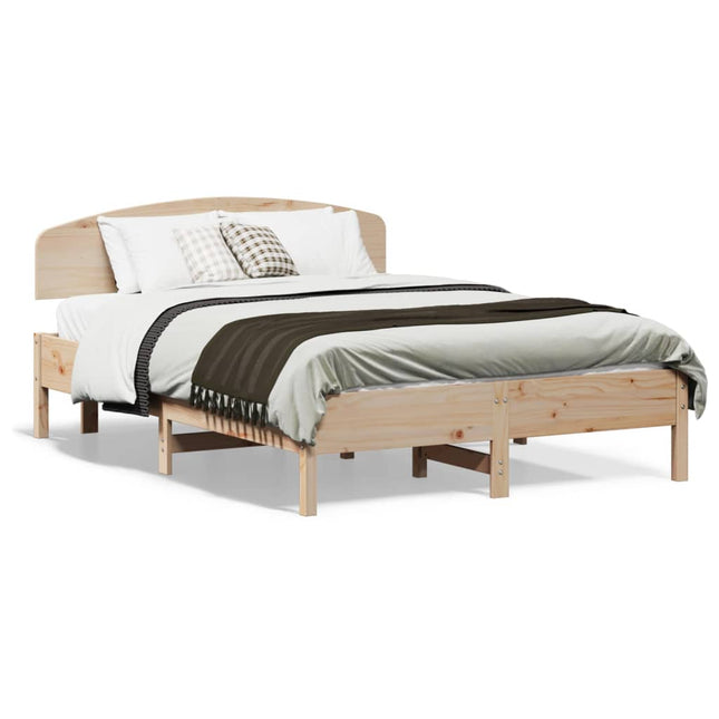 Letto senza Materasso 140x190 cm in Legno Massello di Pino