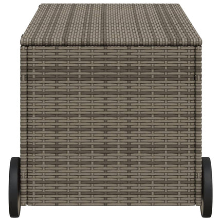 Contenitore da Giardino con Ruote Grigio 190L in Polyrattan