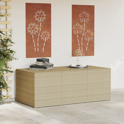 Contenitore da Giardino Beige Misto 984L in Polyrattan