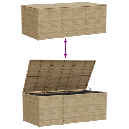 Contenitore da Giardino Beige Misto 984L in Polyrattan