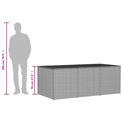 Contenitore da Giardino Beige Misto 984L in Polyrattan